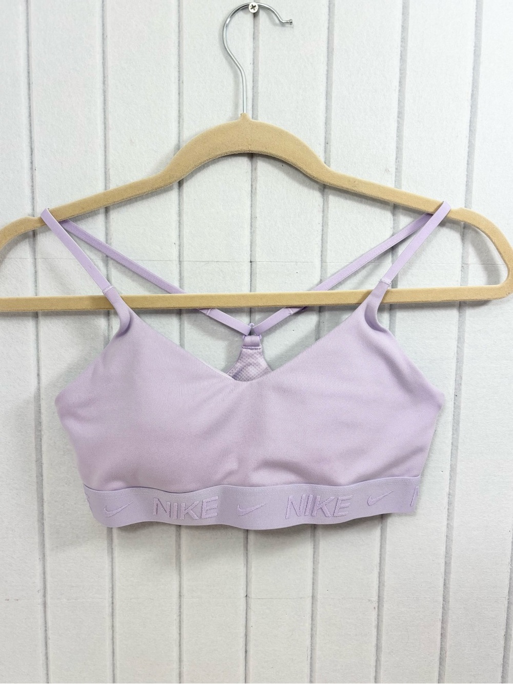 Nike Lavender Strappy Light Support Sports Bra Size S